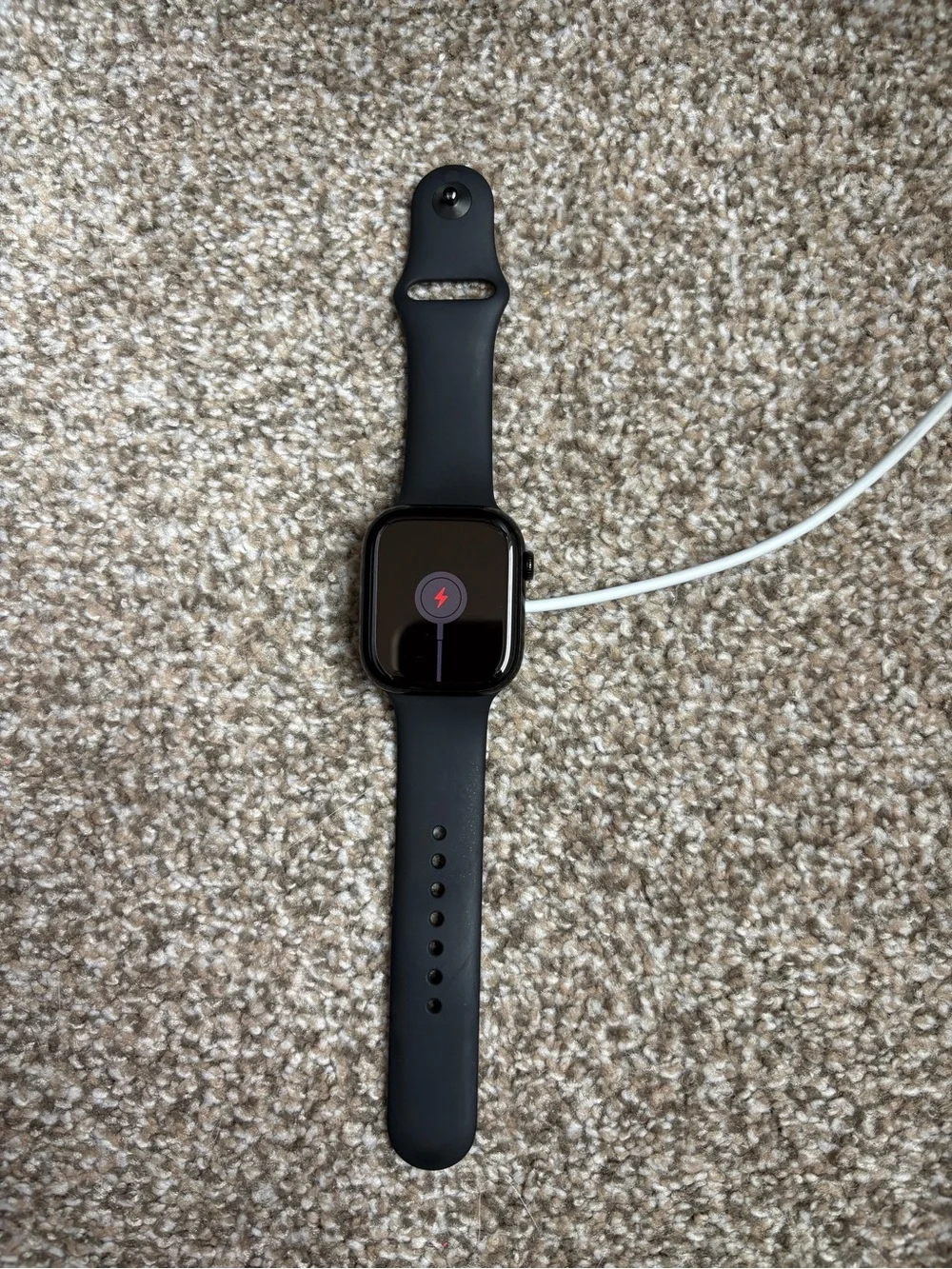 Apple Black Smartwatch with Black Silicone Band
